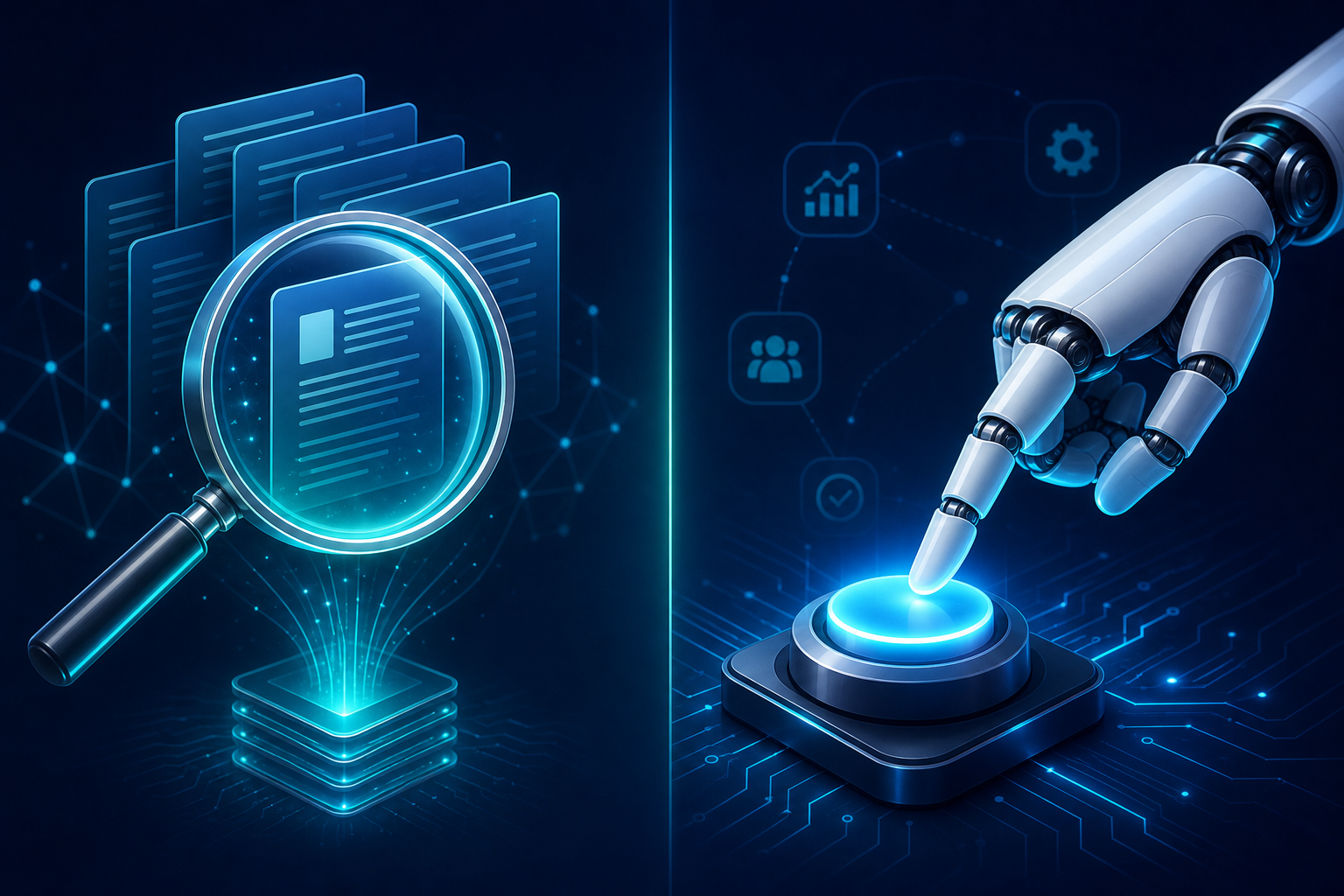 RAG versus AI agents - retrieval versus action