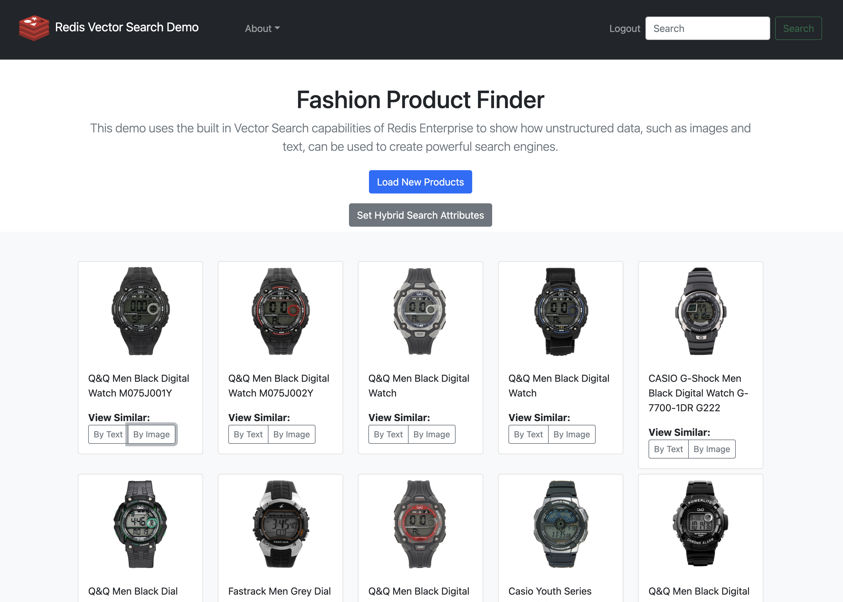 Fashion Product Finder search results